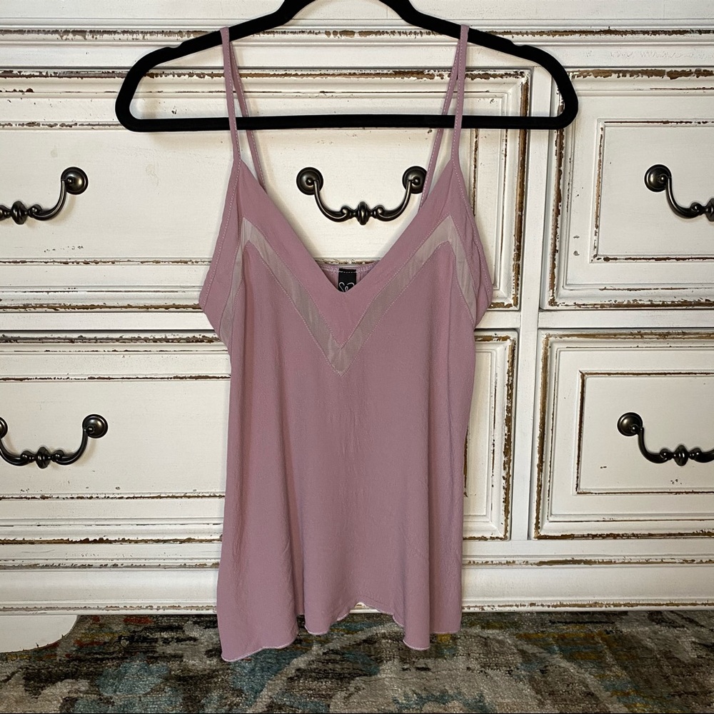 Windsor Lavender Spaghetti Strap V-Neck Tank Top - Picture 1 of 4